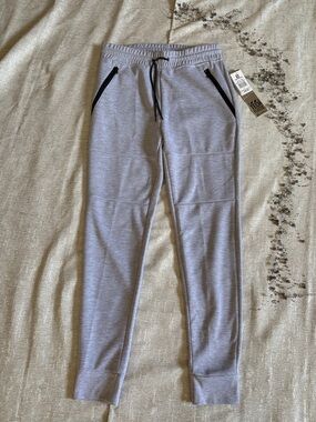 Men’s Gray Jogger Pants with Black Trim